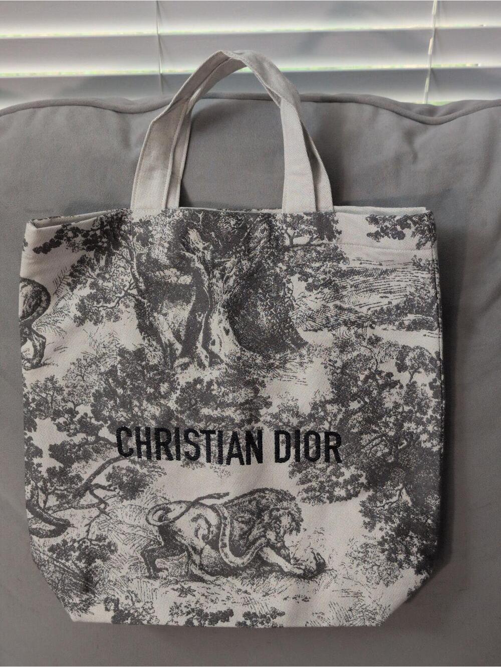 Christian Dior Canvas Tote Bag GWPwith Animal Print